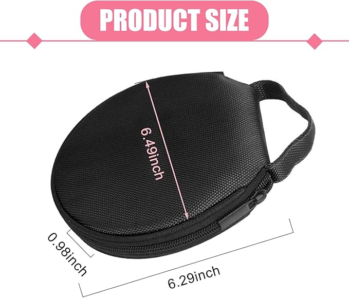 Car CD Case, Oxford Waterproof Disc Storage Binder with Transparent Film Divider, 20 Capacity Portable Round Disc Case, Universal DVD Organizer for Cars (Black)