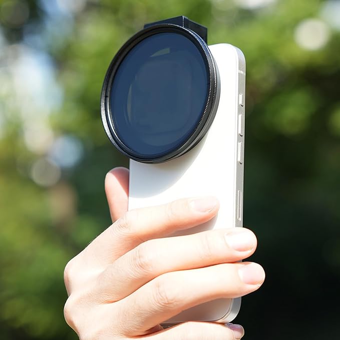 Clip On 67mm Thread Lens Filter Adapter, Anti Slip & Anti Scratch Smartphone Cell Phone with Cold Shoe Mount for 67mm ND CPL Star Filters