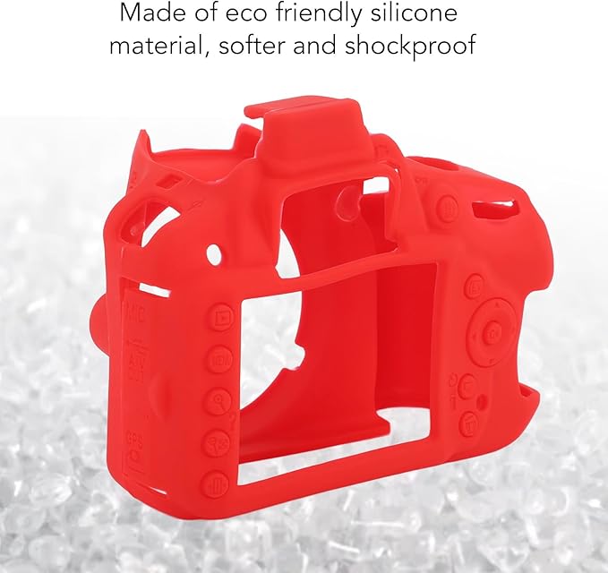 Goshyda Silicone Camera Case for Nikon D3100, Shock Proof Rubber Protective Body Skin Cover Bag for Nikon D3100 (Red)