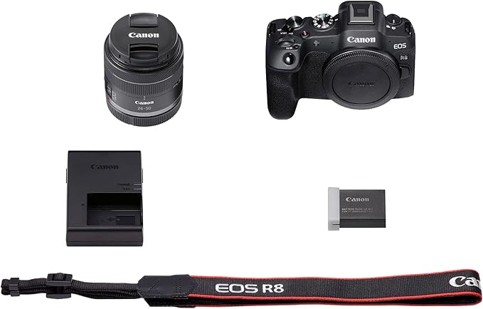 Canon EOS R8 Mirrorless Camera with RF 24-50mm f/4.5-6.3 is STM Lens