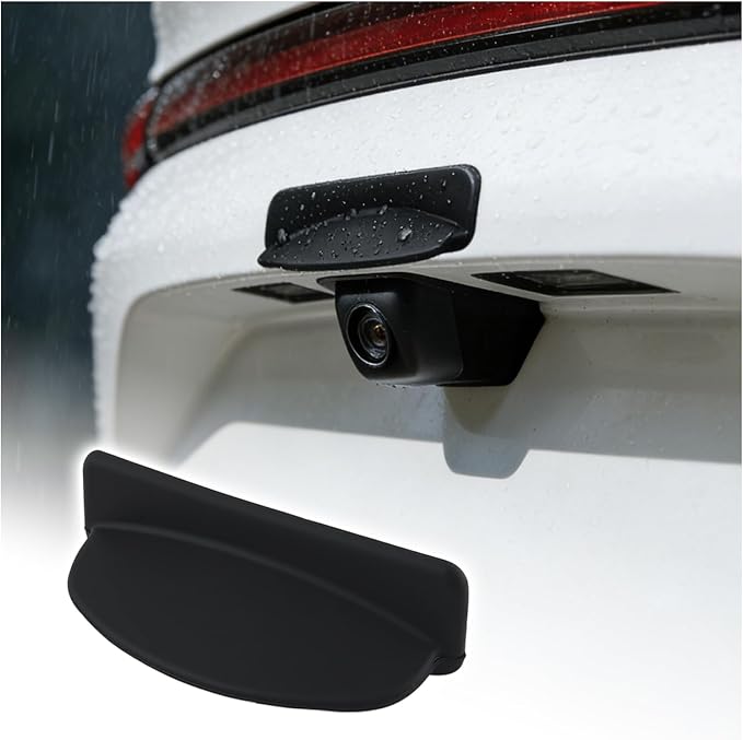 Silicone Car Backup Camera Rain Shield,Self-Adhesive Rear View Backup Camera Cover with Extended Design for Clear Reverse View,Universal Reverse Cameras for Car Rain Cover