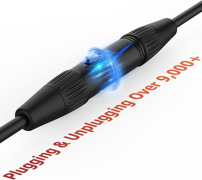 BIFALE 4-Channel XLR Snake Cable - 3.3FT 2Pack, XLR Male to Female, Balanced Audio for Live & Recording