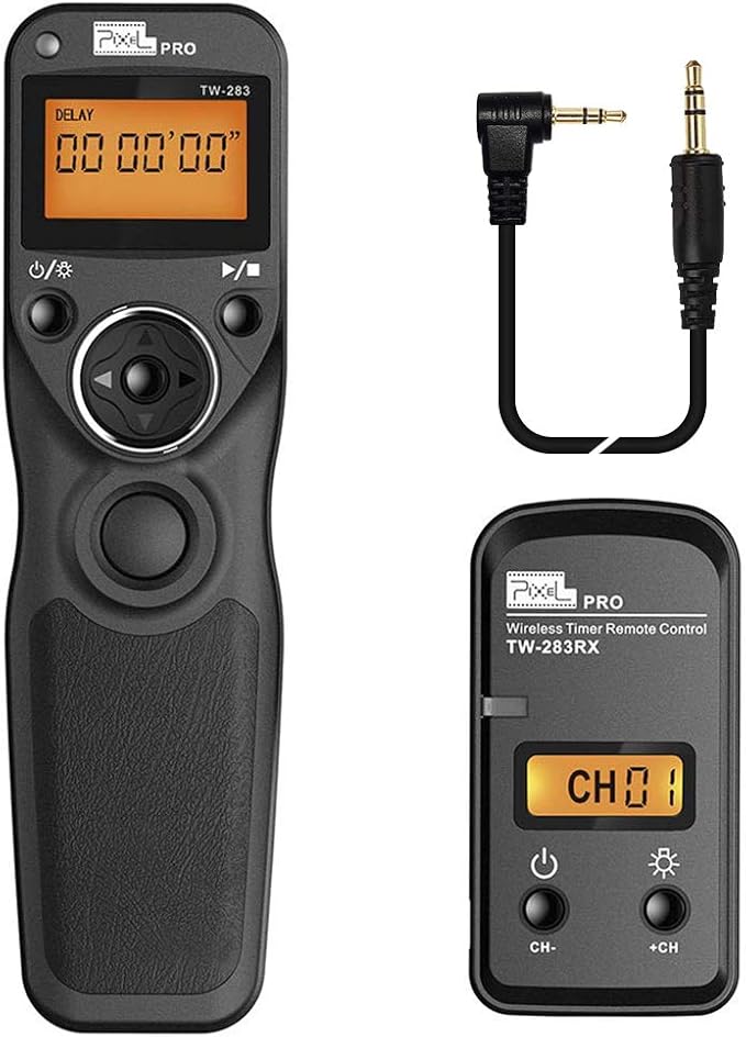 Pixel TW-283 E3 Wireless Shutter Release Cable Wired Remote Control Compatible Compatible for Canon XT XTi XS XSi T1i T2i T3 T3i T4i T5 T5i T6i SL1 EOS1300D 300D 60D 60Da 70D 80D