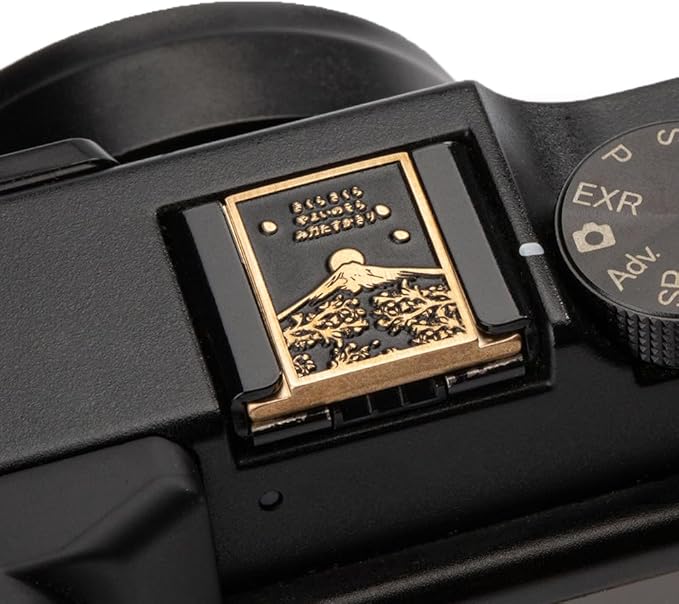Falling Cherry Blossoms Camera Metal Hot Shoe Cover for Fujifilm xpro2 xpro1 x100vi xe5 xt5 xt4 xt3 for Nikon zf zfc df (Copper Alloy-Hot Shoe Cover)
