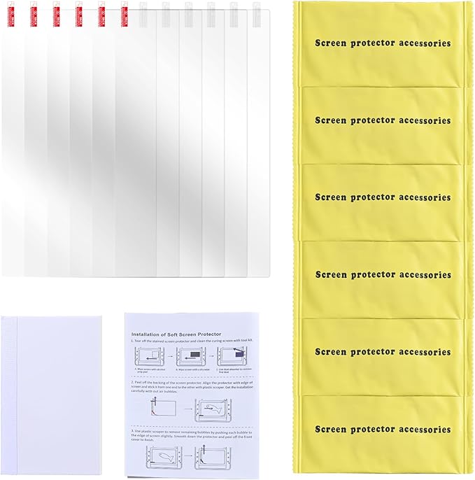 6PCS Screen Protector for LCD 3D Printer, 7 Inch Protective Film for ELEGOO Mars 4 / Mars 4 Ultra/Mars 5 Ultra, 0.1mm Thickness Screen Film