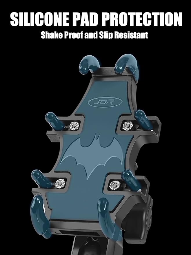 UTV Phone Mount for 1.75"-2" Roll Bar, 360°Rotation UTV Phone Holder with 8 Claws, Aluminum Alloy Heavy Duty Smartphone Holder Hang on to 4.7"-7.1" Devices for Polaris RZR/Can Am X3