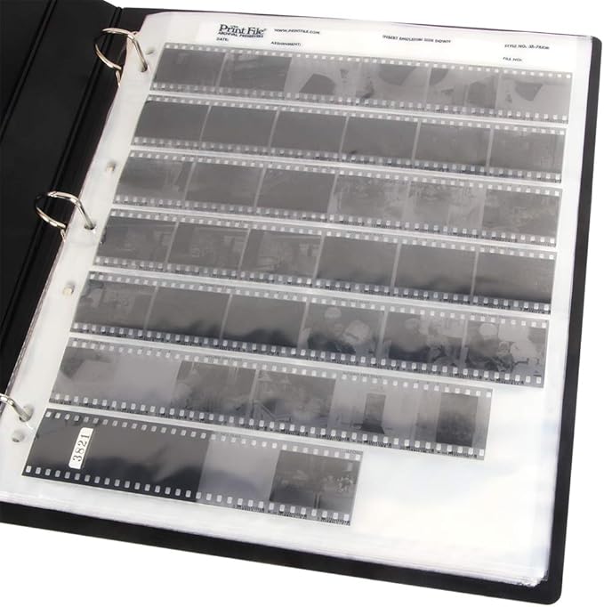 Acid Free Archival Film Bag Album Film Protector Storage Box Archival 3 Ring Binder for Printfile Standard 135 35mm 120 4x5 8x10 Negative Pages Film Bag