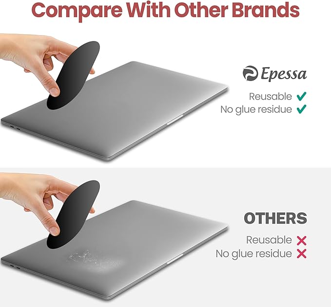 Epessa Stick-On Mouse Pouch, Universal Holder for Wireless Mice, Reusable Adhesive, No Glue Residue, Compatible with iPad or MacBook (Pink)