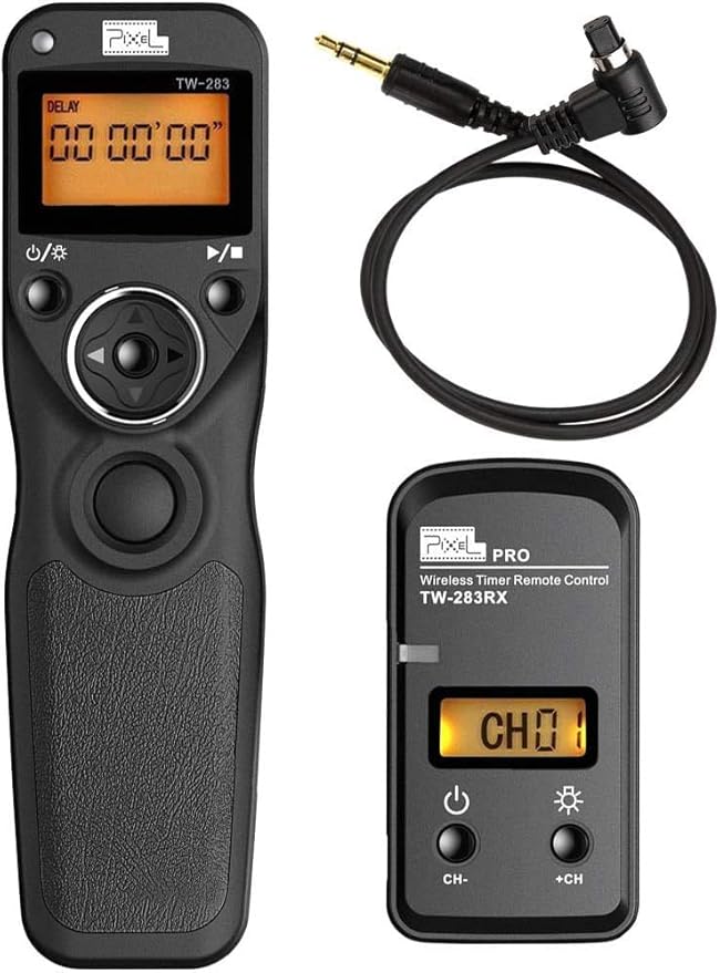 Pixel Timer Shutter Release TW283-N3 Wireless Remote Control for Canon 5D Mark III/ 5D Mark IV/ 5D 6D /7D Mark II/ 7D 50D 40D 30D D60 D30 D2000 R5