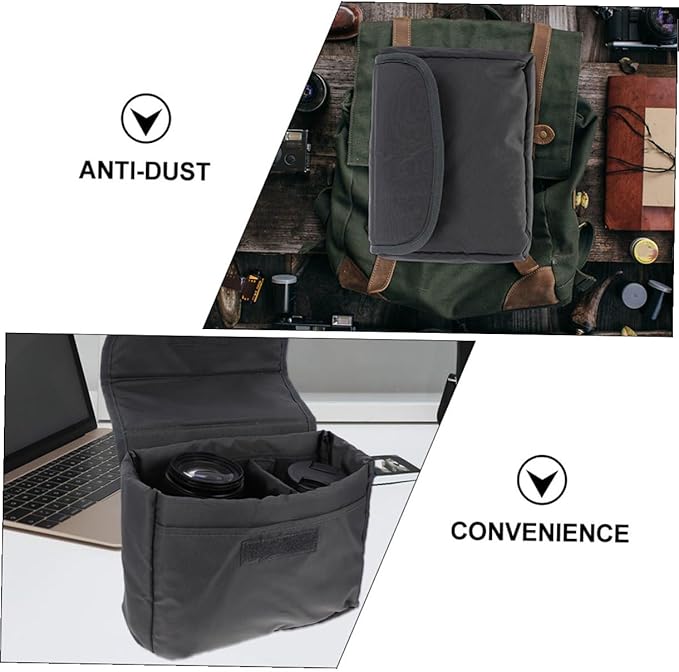 SHOWERORO Camera Bag Insert Padded DSLR Camera Lens Case Portable Travel Protective Bag for Photographers Large Blue