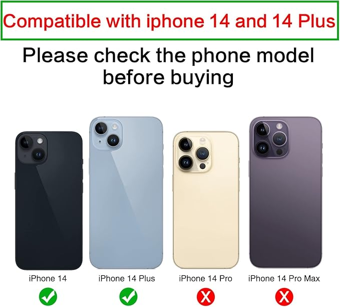 2 Pcs/Set Back Rear Camera Lens Replacement for iPhone 14 for iPhone 14 Plus, Rear Glass Camera Lens Cover Back Camera Glass Lens Replacement with Pre-Installed Adhesive + Repair Tool Kit