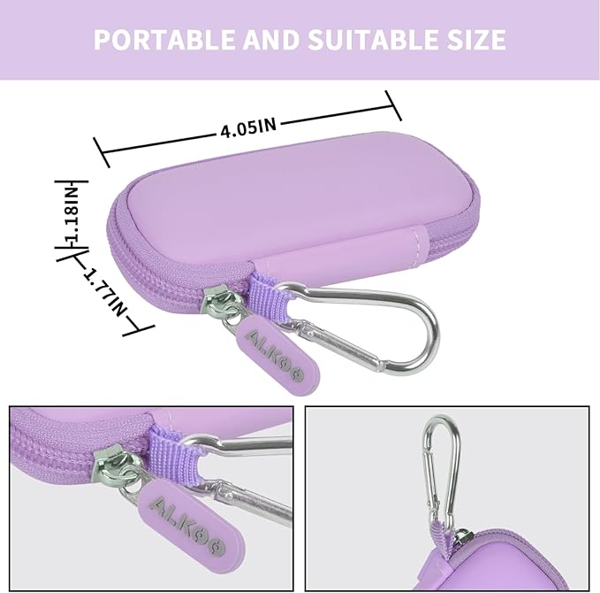 USB Flash Drive Case, SD Card Holder Compatible with Thumb Drive, Memory Cards, SDXC SDHC Storage Bag, Electronic Accessories Organizer for SanDisk for Samsung for Inland (Light Purple)