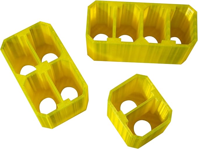 LingoFoto 2PCS Camera Battery Storage Soft Case with 4 Warehouses for Sony NP-FZ100 Camera Battery Protective Pack Case Holder (Yellow,Horizontal Arrangement of Four Warehouses)