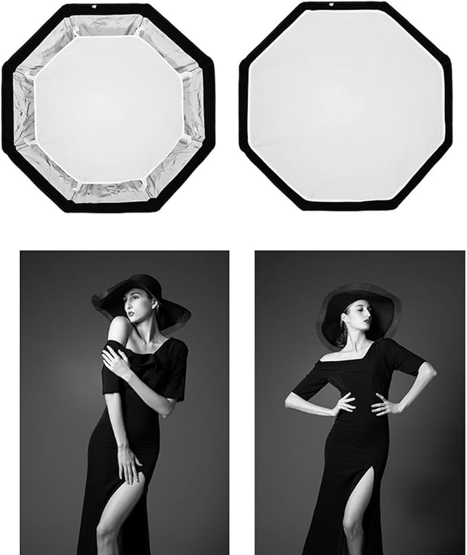Triopo KX90 Soft Box 35.4in/90cm Softbox with Honeycomb Grid, Octagon Umbrella Photography Softbox for Godox V1 V1Pro AD200Pro AD200ProII Round Head Flash Speedlite Speedlight Soft Box Light Diffuser
