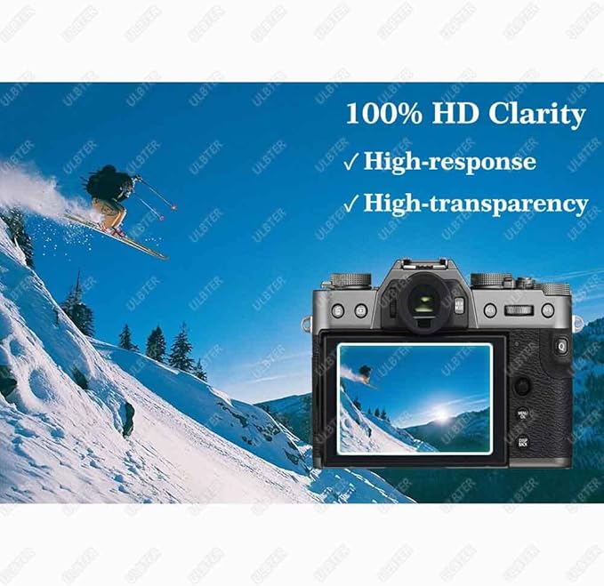 Screen Protector for Fujifilm X-T30 II Fuji X-T30II Silver/Black [3+2Pack] with Hot Shoe Cover, Tempered Glass Cover 0.3mm 9H Hardness Anti-Scrach Anti-Bubble