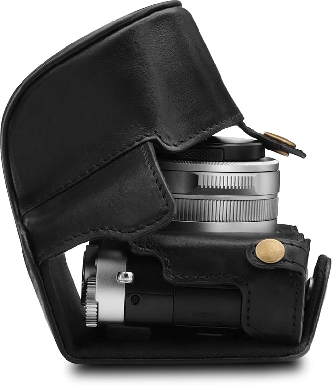 MegaGear MG1605 Ever Ready Genuine Leather Camera Case Compatible with Leica D-Lux 7 - Black