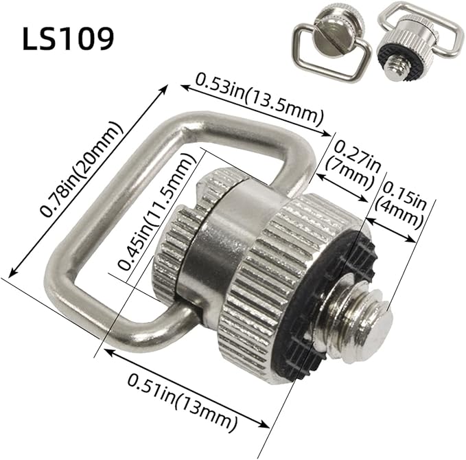Quick Release Screw 1/4" D Camera Mount Stainless Steel Camera Adapter for DSLR Shot Plate Release