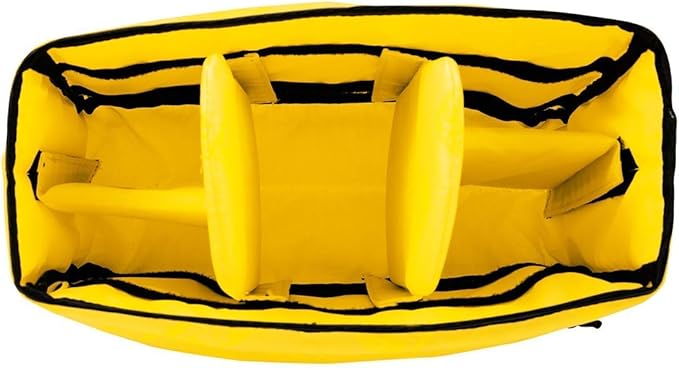 Ape Case Cubeze (ACQB 39) Flexible Padded Storage Bag; Removable & Adjustable Padded Inserts; Drawstring Closure; Hi-Vis Yellow Interior; Exterior Pockets for Accessories; Yellow
