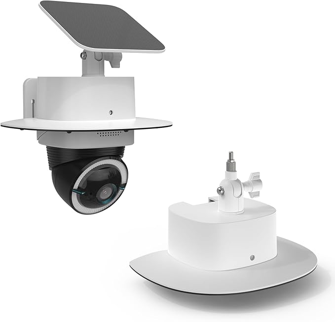 Koroao Rain Sun Shield Cover with Adjustable Mounting Bracket Compatible with eufy Security 4G LTE Cam S330 Camera (Sunshade Cover)