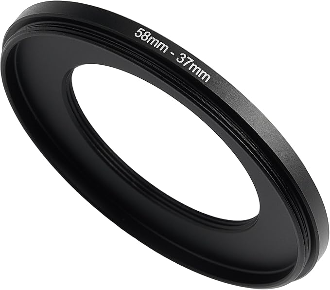 58mm to 37mm Step-Down Ring Filter Adapter,for All Brands UV ND CPL, Metal Ring Step-Down Rings Adapter Filter (58mm-37mm)