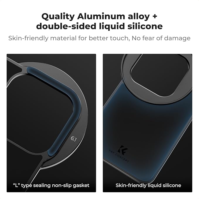 K&F CONCEPT 6.1 inch Magnetic Lens Filter Mount Adapter with 67mm Variable ND2-32 Filter Compatible with iPhone, Compatible with 16/15/14/13/12, 16/15/14/13/12 Pro