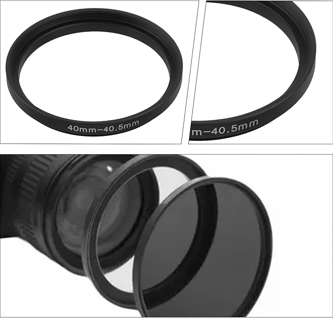 ECSiNG 1PC 40mm-40.5mm Step up Filter Ring 40mm Male to 40.5mm Female Lens Adapter Easy Lens Conversion for Using Filters Across Different Lens Sizes