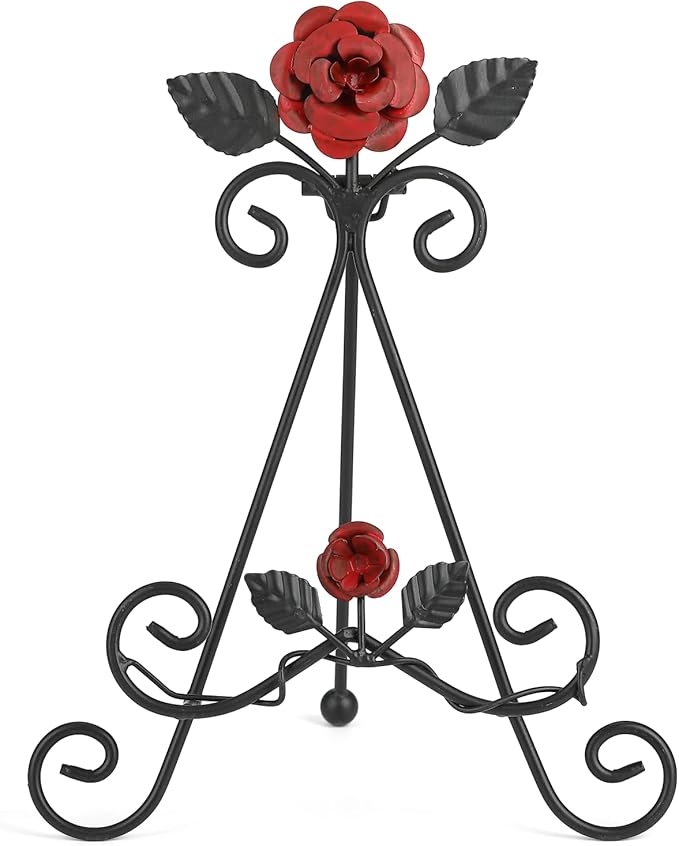 12.2" H Large Plate Stand For Display,Metal Book Display Stand,Picture Stand Holder ,Decorative Plate Stand,Small Easel