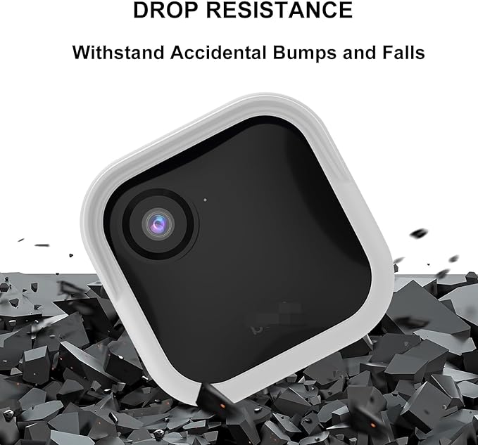 Silicone Case Cover for All-New Blink Outdoor 4 (4th Gen) - Weatherproof Protective Skin Cover with Hat Brim for All-New Blink Outdoor 4 & 2K Smart Security Camera (White, 4 Pack)