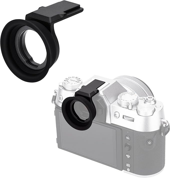 JJC Soft Rubber Eyecup Eyepiece for Fuji Fujifilm X-T50 XT50 Mirrorless Camera, X-T50 XT50 Eye Cup Viewfinder Cover, Not Affect The Use of LCD Screen, Comfortable Eyeglass Wearers