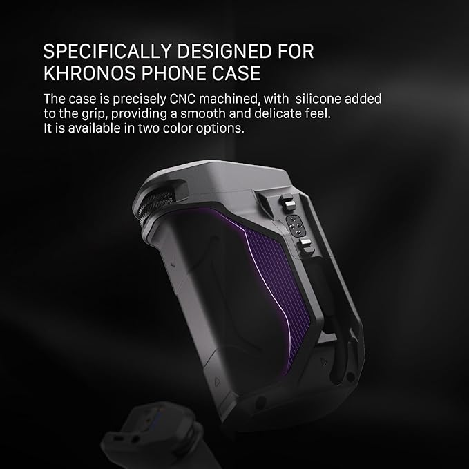 Tilta Khronos Focus PD Handle (Space Gray) - USB-C Power | Precision Focus/Zoom Control | Compact Design | Built-in Battery | Secure Fit - Compatible with iPhone 15/16 Pro/Pro Max