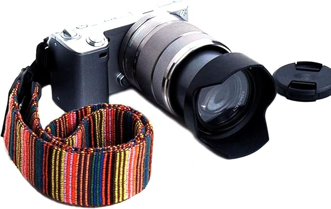 WANBY Camera Strap Canvas Multicolor Neck Shoulder Camera Strap with Quick Release Buckles for DSLR SLR