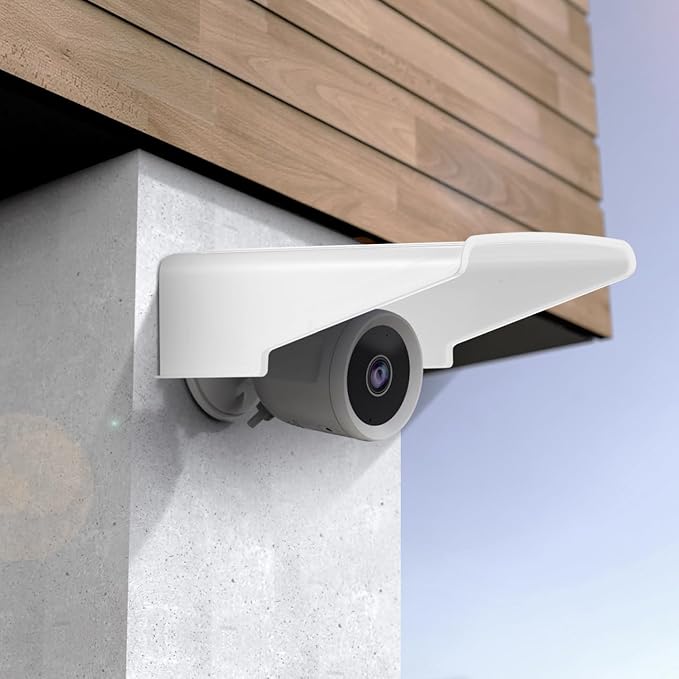 Angoily Outdoor Security Camera Cover Rainproof Sun Shield 10.6 Inch Weather Protector for Floodlight and Dome Cameras