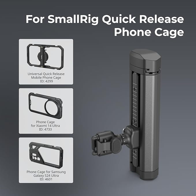 SmallRig Rotatable Bilateral Quick Release Side/Top Handle for SmallRig HawkLock Quick Release Ecosystem for Smartphones 4842