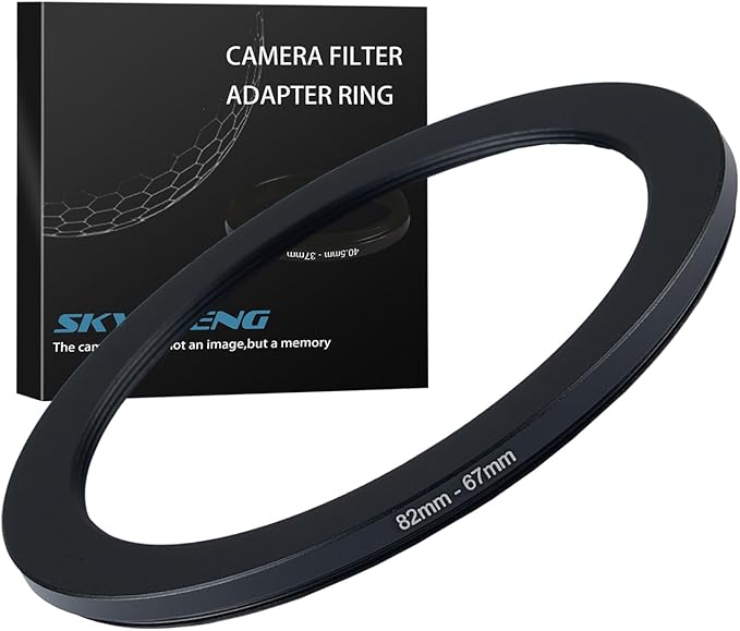 82mm to 67mm Step Down Ring Filter Adapter Metal Ring Step Down Rings Adapter Filter Compatible with All 67mm UV,CPL,ND,Lens Hood,Threaded Lens ect (82mm to 67mm)