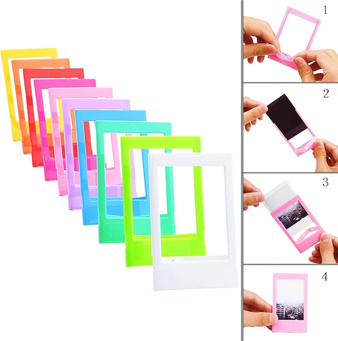 Sunmns Accessories Bundle Kit Compatible with Fujifilm Instax Mini 12 11 9 8 90 70 Instant Camera, Include Album, Film Stickers, Photo Frames, Hanging Frame, Strap (Bright Purple)