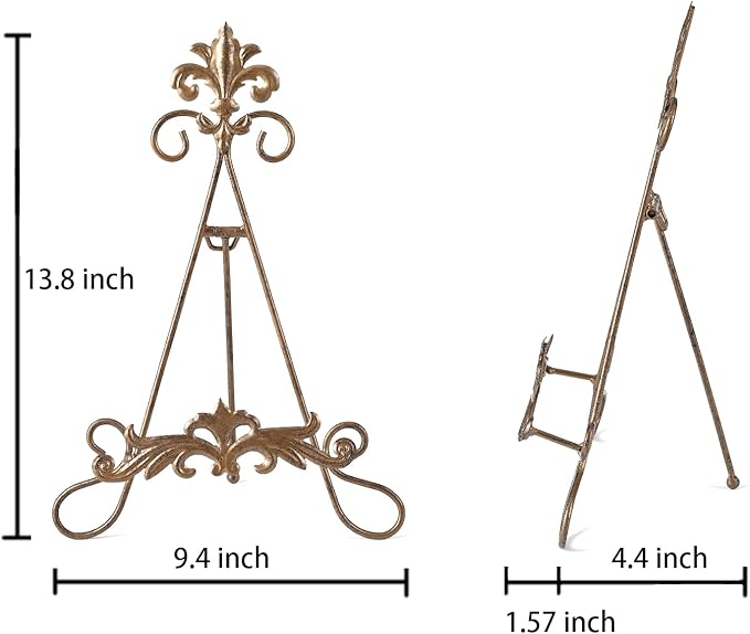 Picture Holder Display Stand，13.8" H Plate Stands For Display，Picture Frame Stand，Book Stands For Display (2PCS )