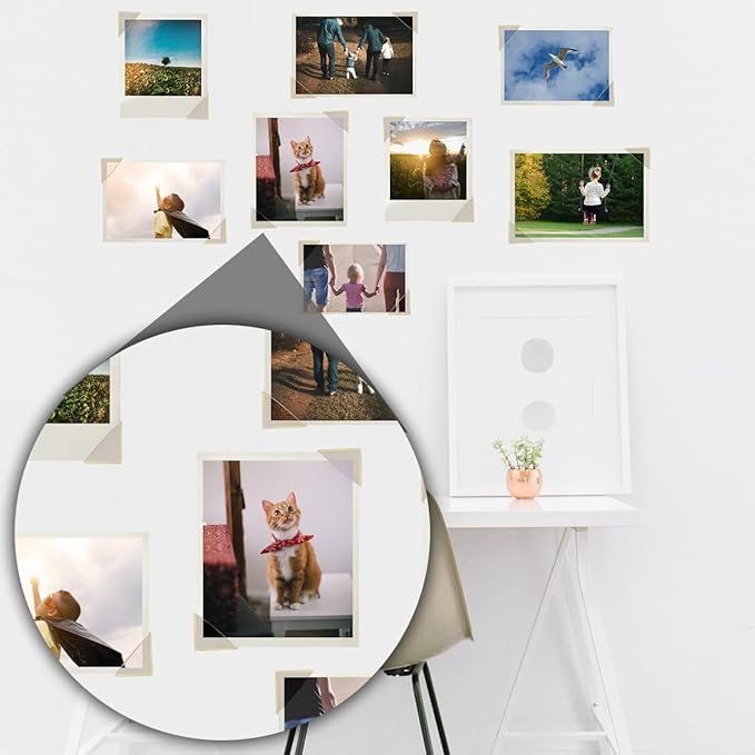 Premium 2040 Pcs 20 Sheets Transparent Photo Corners Stickers Self Adhesive for Notebook Personal Journal Picture Album Diary DIY Scrapbook Craft