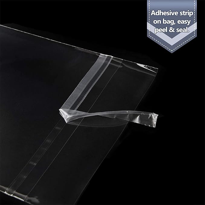 Golden State Art, 100 Pack Clear Bags for 8.5x11 Mats, Pictures, Acid-Free, 9"x11 3/7"