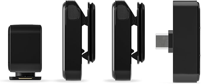 RØDE Wireless Micro - Compact Wireless Microphone Camera Kit, Two Mics with Camera Receiver, Smartphone Receiver, and Charge Case for Content Creation - USB-C, Black