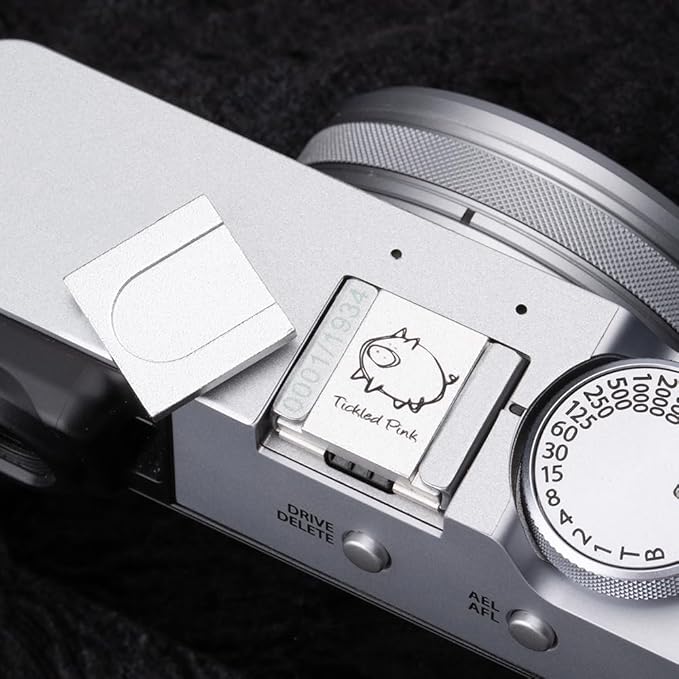 Camera Metal Hot Shoe Cover Protector Cap Cute Compatible for Fujifilm X100VI X100V X-M5 X-E5 X-T4 X-T3 for Leica Q Q3 (Piglet)