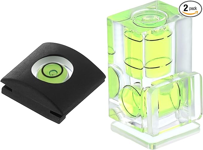 PATIKIL Camera Level Hot Shoe Cover Set, 1 Axis Universal Level Hot Shoes Cover with 2 Axis Bubble Level for Nikon for Fujifilm for Pentax