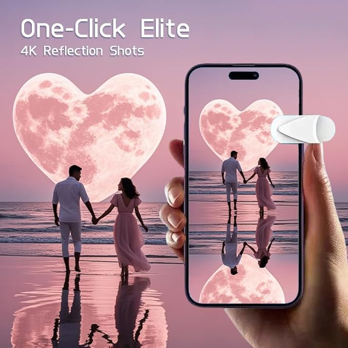 Mirror Reflection Clip - Capture Stunning Reflections Instantly, Easy Clip-On Design for Travel & Selfie Photography, Portable Phone Lens for Social Media Creators & Photography Enthusiasts