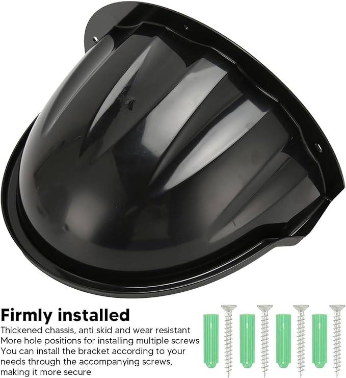 OWOKISO Universal Security Camera Sun Rain Cover Shield - Length 11.4", Width 8.0", Height 6.2" - Weatherproof Protective Roof for Dome/Bullet Outdoor Cameras (Black, 2Pack)