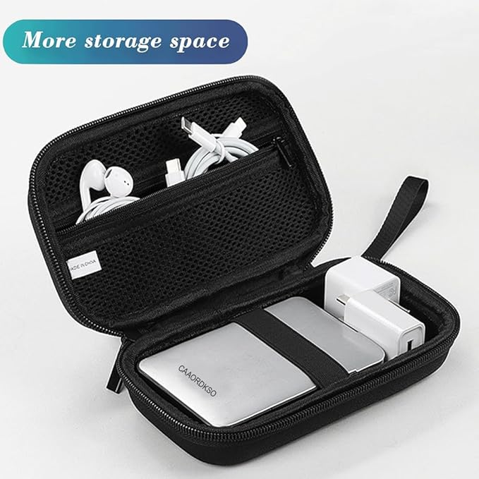 Hard Travel Electronic Organizer Case, Electronics Accessories Organizer Pouch Bag for External Hard Drive, Power Bank, Chargers, Cable, Cord, Mouse, Earphones Small Portable Accessories Bag