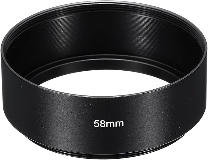 PATIKIL 58mm Lens Hood, Standard Focus Frosted Surface Anti-Reflective Inside Hood for Camera Lens, Black for Nikon, for Fujifilm, for Pentax, for Leica