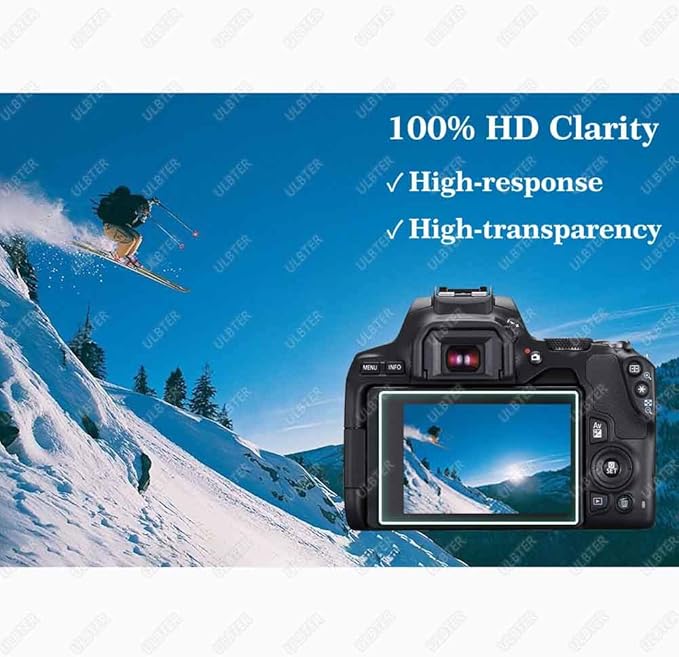 Screen Protector for Canon EOS Rebel SL3 / 250D Camera & Hot Shoe Cover, [2+3Pack] 0.3mm 9H Hardness Tempered Glass Flim Anti-Scrach Anti-Fingerprint Anti-Bubble