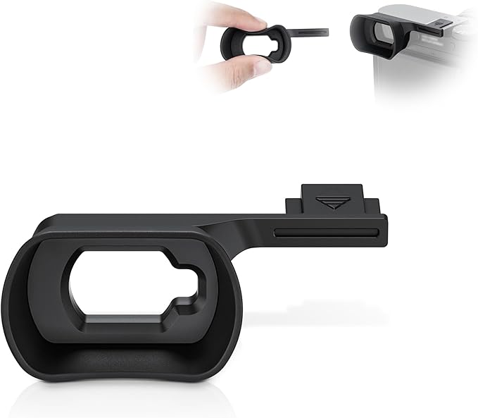 JJC Camera Viewfinder Eyecup for Leica Q3 43 & Q3, Soft Silicone Eyepiece with Extended Design, Easy Hot Shoe Installation