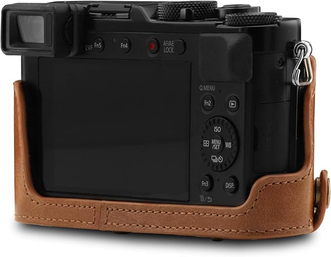 MegaGear MG1565 Ever Ready Genuine Leather Camera Case Compatible with Panasonic Lumix DC-LX100 II - Brown