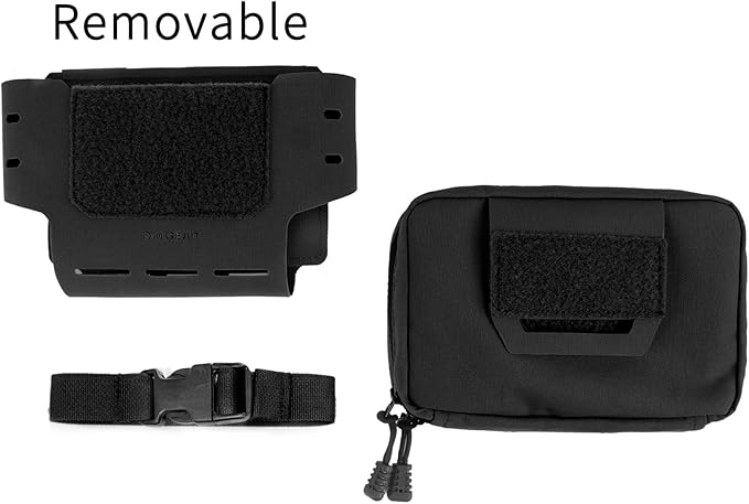 D.M.GEAR MOLLE Pouch Tactical Admin Pouch Belt EDC Tool Organizer Zippered Utility Waist Pack 8.2"x6.3"x1.2"