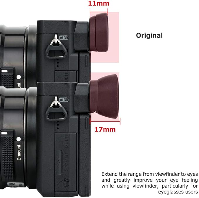 Soft Silicon Camera Viewfinder Eyecup Eyepiece Eyeshade for Sony A6600 A6500 A6400 Eye Cup Protector Replaces Sony FDA-EP17